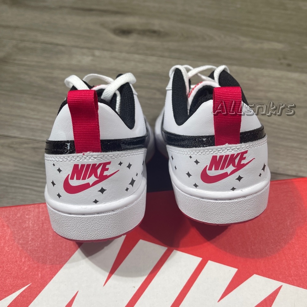 Nike Court Low GS White Pink Grey - Picture 8 of 9